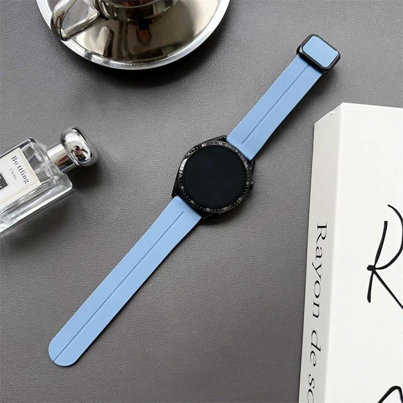 20/22 мм Магнитная застежка Силиконовый ремешок Для Samsung Galaxy Watch 4 5 6 pro 40 мм 44 мм 45 мм 42/46 мм браслет для Huawei GT3 pro ремешок