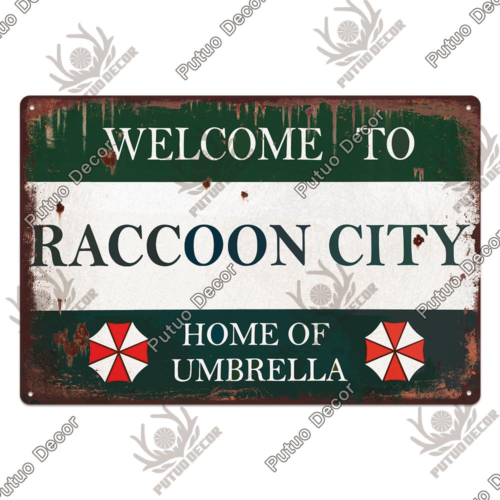 Putuo Decor Warning Vintage Metal Sign Plaque Metal Retro Tin Sign for Bar Club Park Backyard Home Man Cave Wall Decor