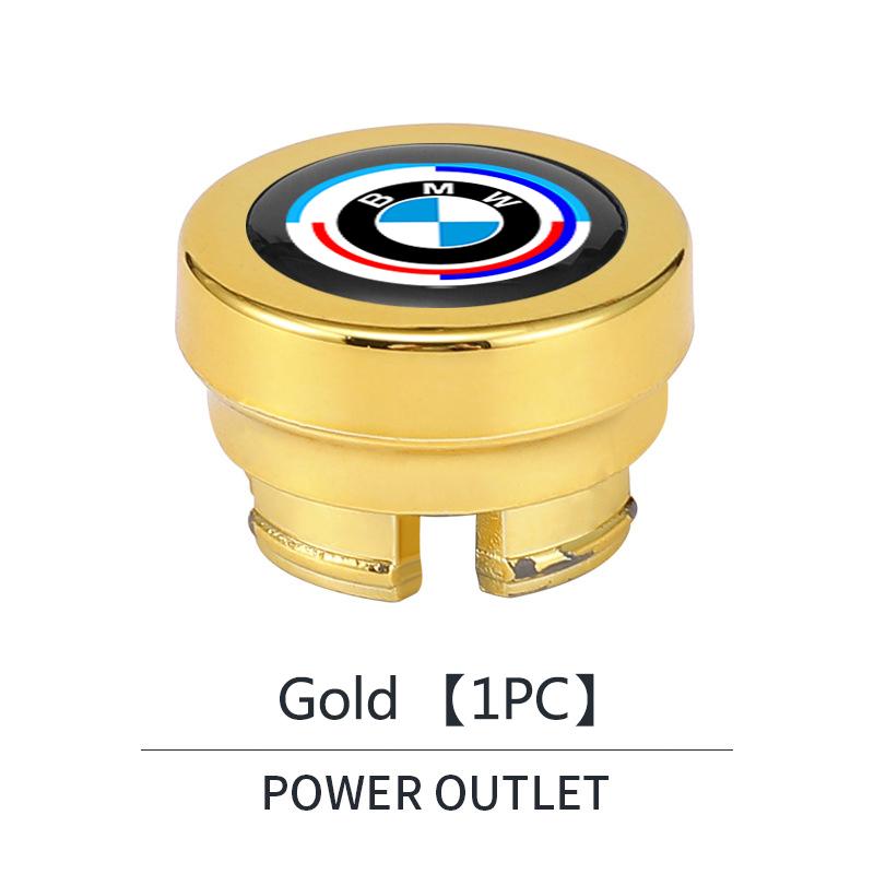 hrlcu10 Car Cigarette Lighter Cover Button Protective Case Anti Dust Cap Decoration For BMW 50th Anniversary 1 3 5 7 series E83 F16 E70
