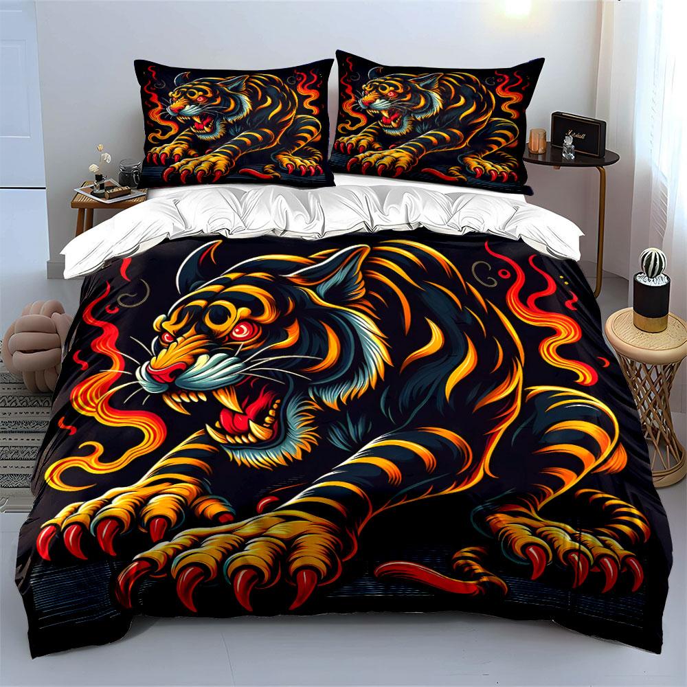 Fiery Roar of Majesty Bedding sets Duvet covers Pillowcases(1* Duvet Cover 2* Pillowcases without duvet insert)