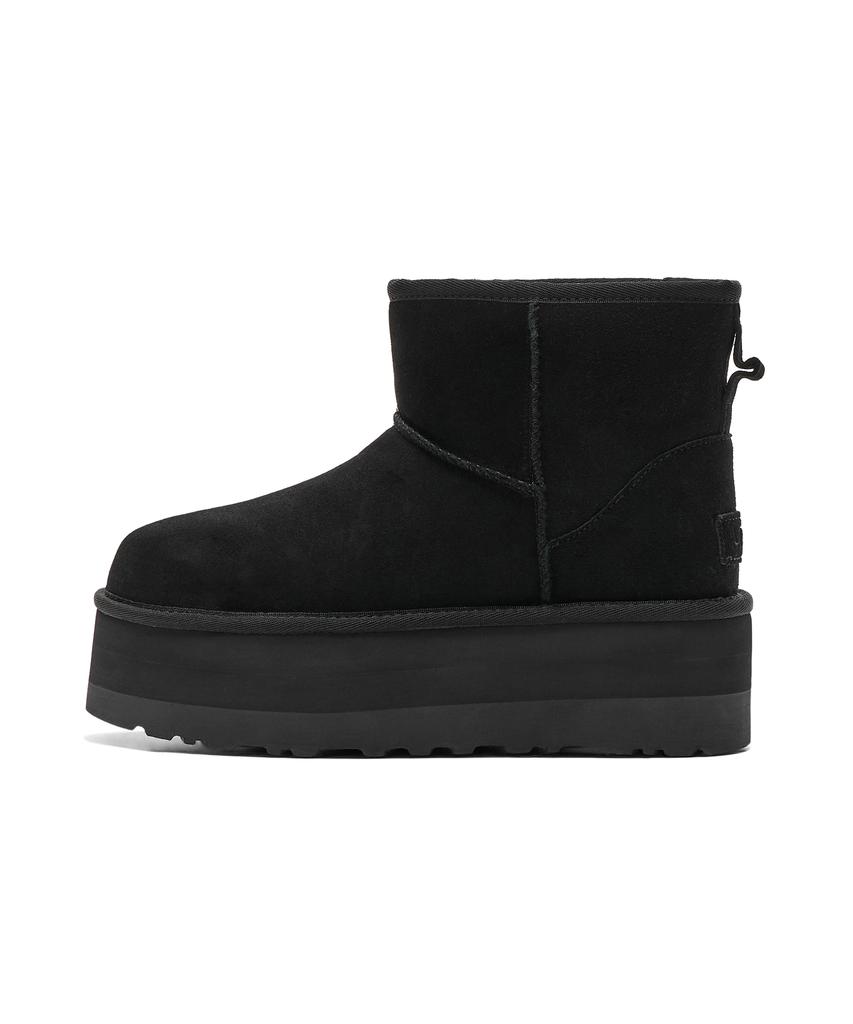 Ugg Suede Leather Platform Boots (Classic Mini Platform) W - Black / 1134991Blk