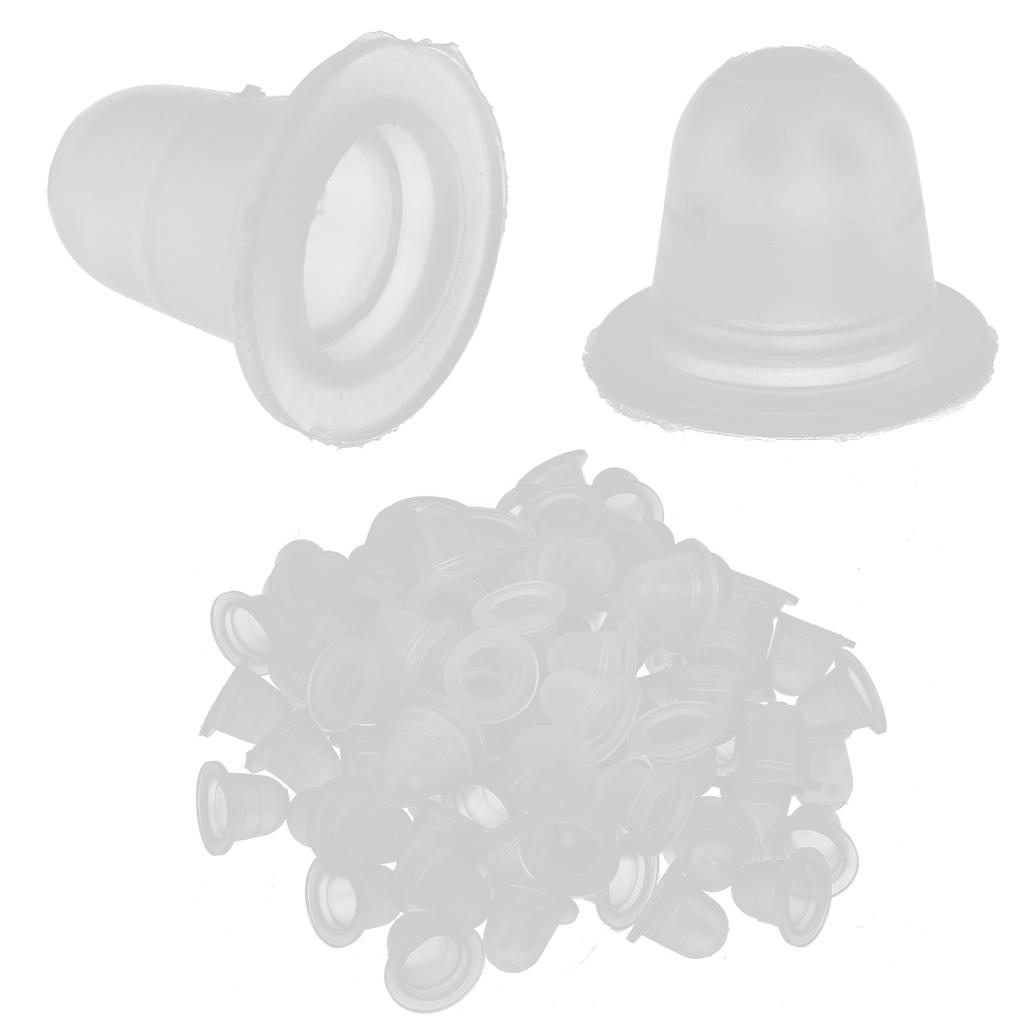 100 шт. одноразовые чашки с чернилами для татуировки, силиконовые колпачки для микроблейдинга с пигментами для перманентного макияжа