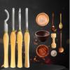 Hard Zinc Zinc Alloy Pointed Tip Wood Lathe Tool Set Multiple Sharp Edges Swan Neck Hollow Tool Woodworking