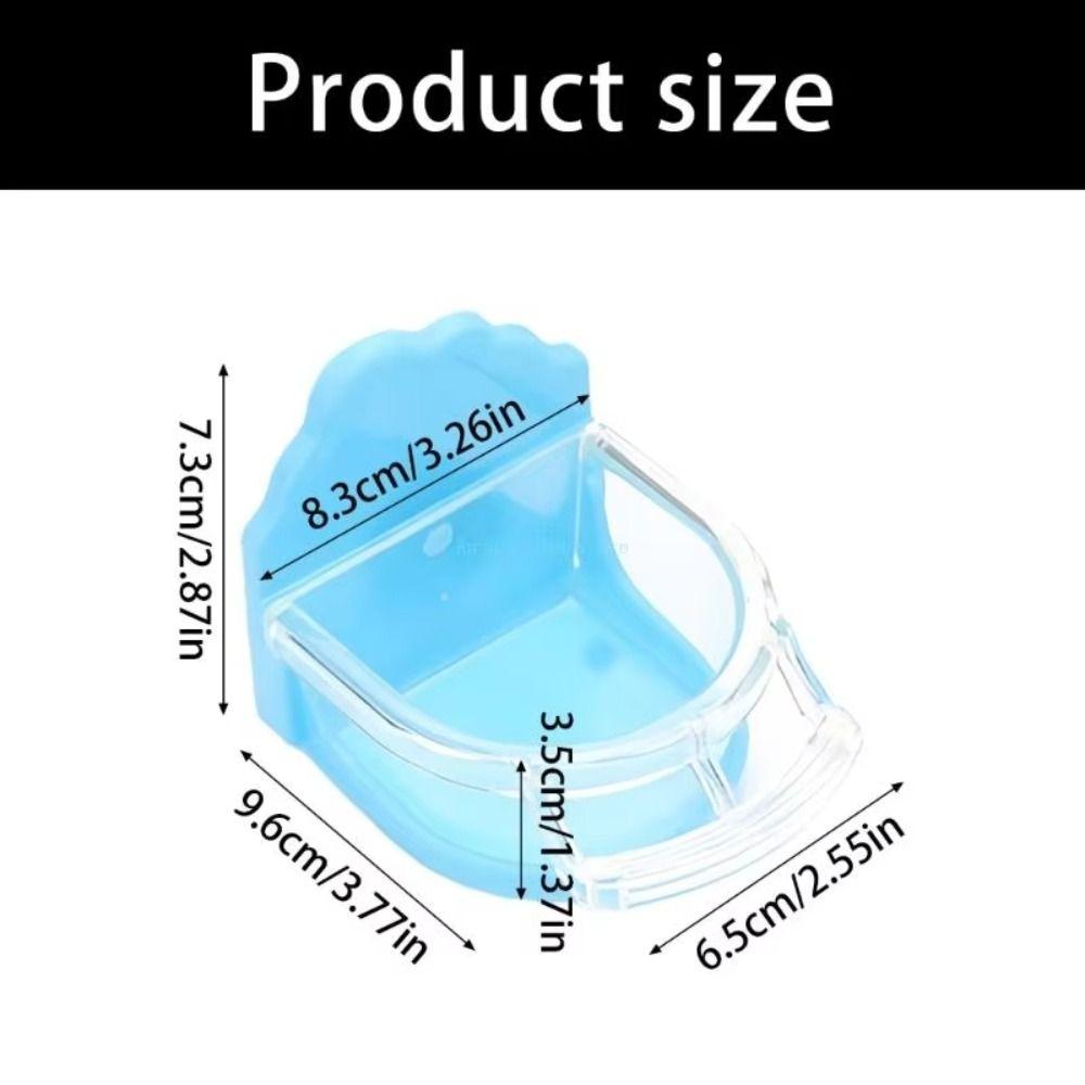 Semicircular Cage Mount Bird Feeder Transparent with Non-slip Stand Bird Feeding Water Box Multifunctional Detachable