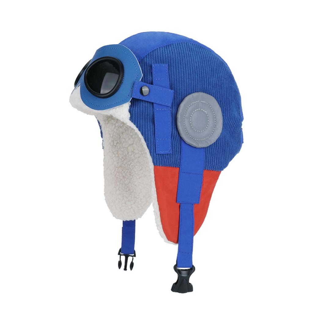 Зимняя шапка для детей, Ретро шапка Лей Фэн, Шапка с теплым флисом, Уши, Шапка для езды на мотоцикле