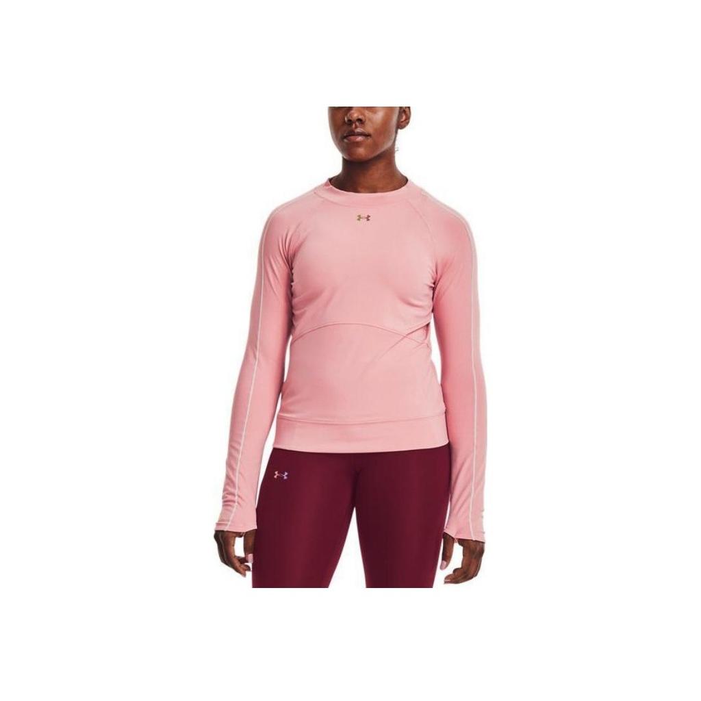 Under Armour Rush Coldgear Core Тренировочный топ с длинным рукавом Женские топы Розовый 1365721-663