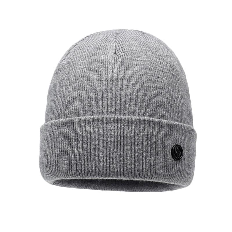 Мужская зимняя утепленная кашемировая вязаная шапка из толстой шерсти для верховой езды теплая лыжная шапка