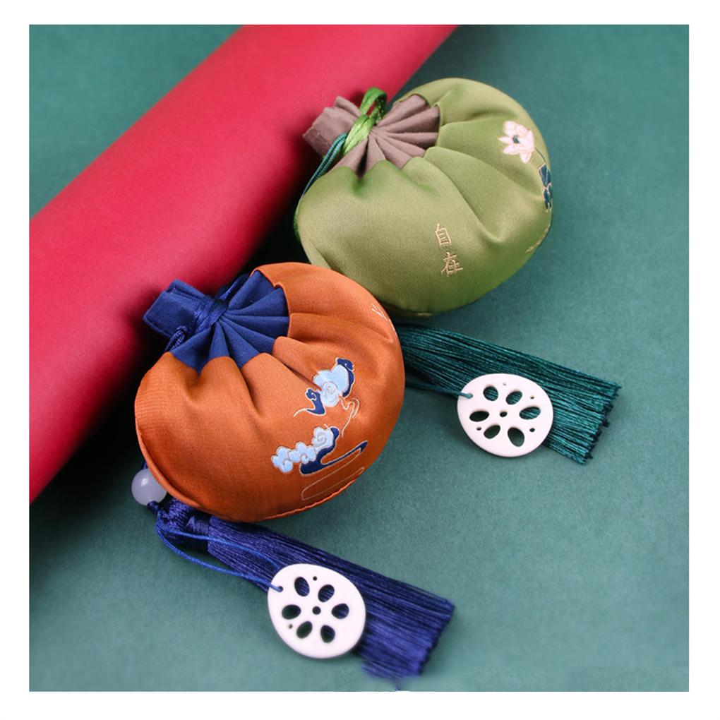 Festival Sachet Handmade Embroidered Bag Jewelry Friends Gift Empty Storage Drawstring Pouch Hanging Pendant Wedding