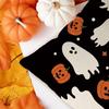 GAGEC Halloween Pillow Covers 18x18 Inch Ghost Pumpk Linen Pillowcase Holiday Farmhouse Throw Pillows Indoor Outdoor Couch Cushion Case for Home Sofa