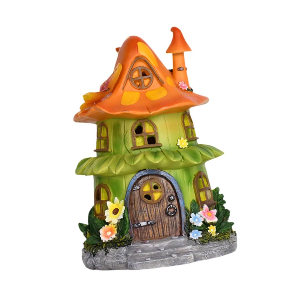 Садовая грибная статуя, скульптура из смолы, солнечная скульптура для домашнего газона, патио