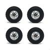 4 Pieces RC Car Wheels with Metal Hub RoughTerrain Crawler Tires Rims Universal Wheel
