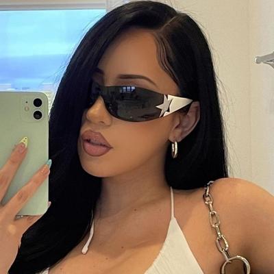 Роскошные женские солнцезащитные очки, новые панк-спортивные солнцезащитные очки, брендовые дизайнерские очки Y2K, цельные очки, модные мужские очки, солнцезащитные очки UV400