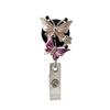 Sea Turtle Butterfly Card Retractable Badge Reel with Diamond Decor Staff Nurse Work Card Clip Lanyard Pass Access Bus Card Clip
