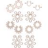 Lcolyoli 6 Pair Dummy Comforter Piercing Jewelry Adjustable Clip Nipple Ring Stainless Steel Non-Piercing Nipple for Women