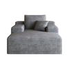 115*159cm, Comfortable Corduroy Sofa, Deep Seat, Boneless Modular, Sponge, No Assembly Required, Compression, Living Room, Bedroom, Dark Gray