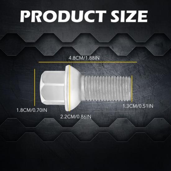 5X Lug Nuts Wheel Bolts Fit Mercedes Benz R320 R350 ML350 ML500 ML450 ML55 ML63