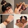 Lady Charm Love Heart Bow Hair Ring Hair Tie Elastic Hair Band Hair Accessories Girl Ponytail Holders