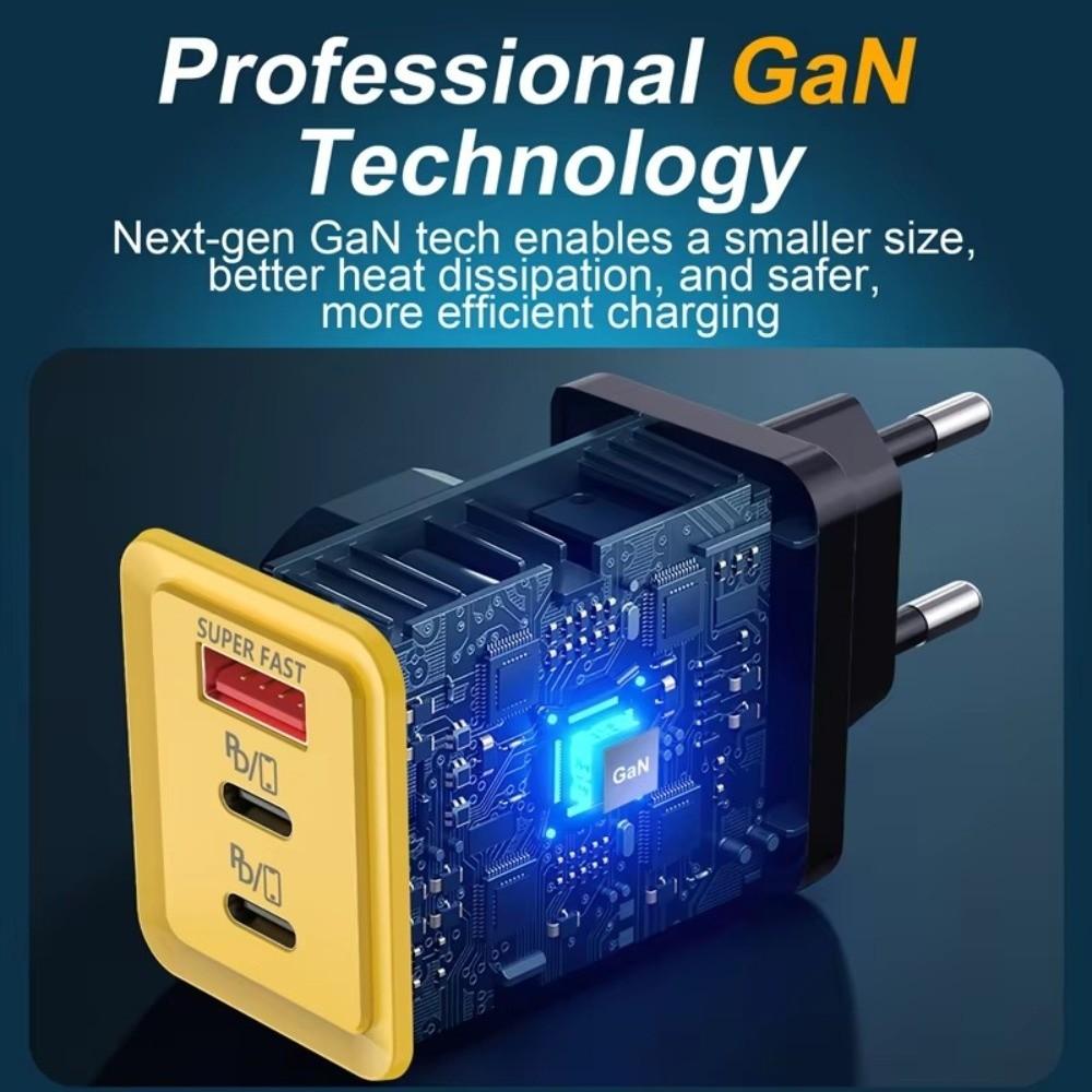 Fast Charging 120W Quick Charger Plug 3-Ports Multi-Port Charger for Huawei/Xiaomi/Samsung