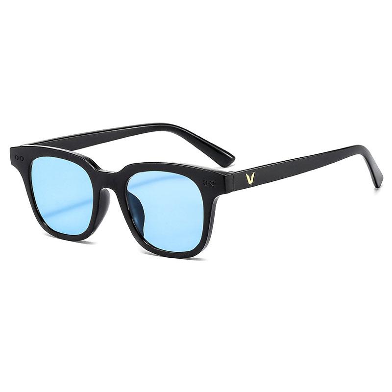 Солнцезащитные очки UV400 Прямоугольные очки Унисекс Винтажные мужские популярные корейские оттенки Высококачественные модные солнцезащитные очки ярких цветов Ювелирные аксессуары
