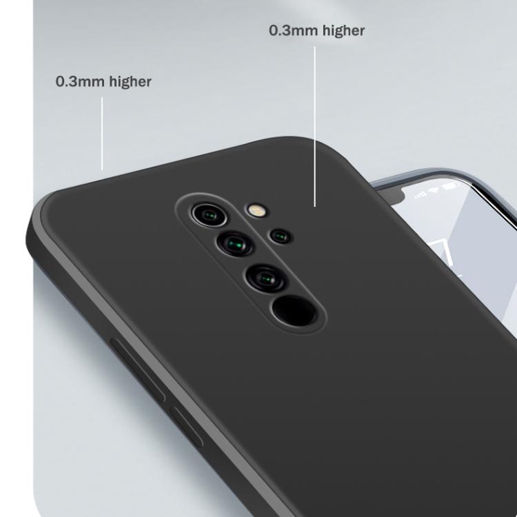 Для Xiaomi Redmi Note 8 Pro Чехол-бампер из имитации жидкого силикона, однотонный, с прямыми краями, противоударный, с полной защитой
