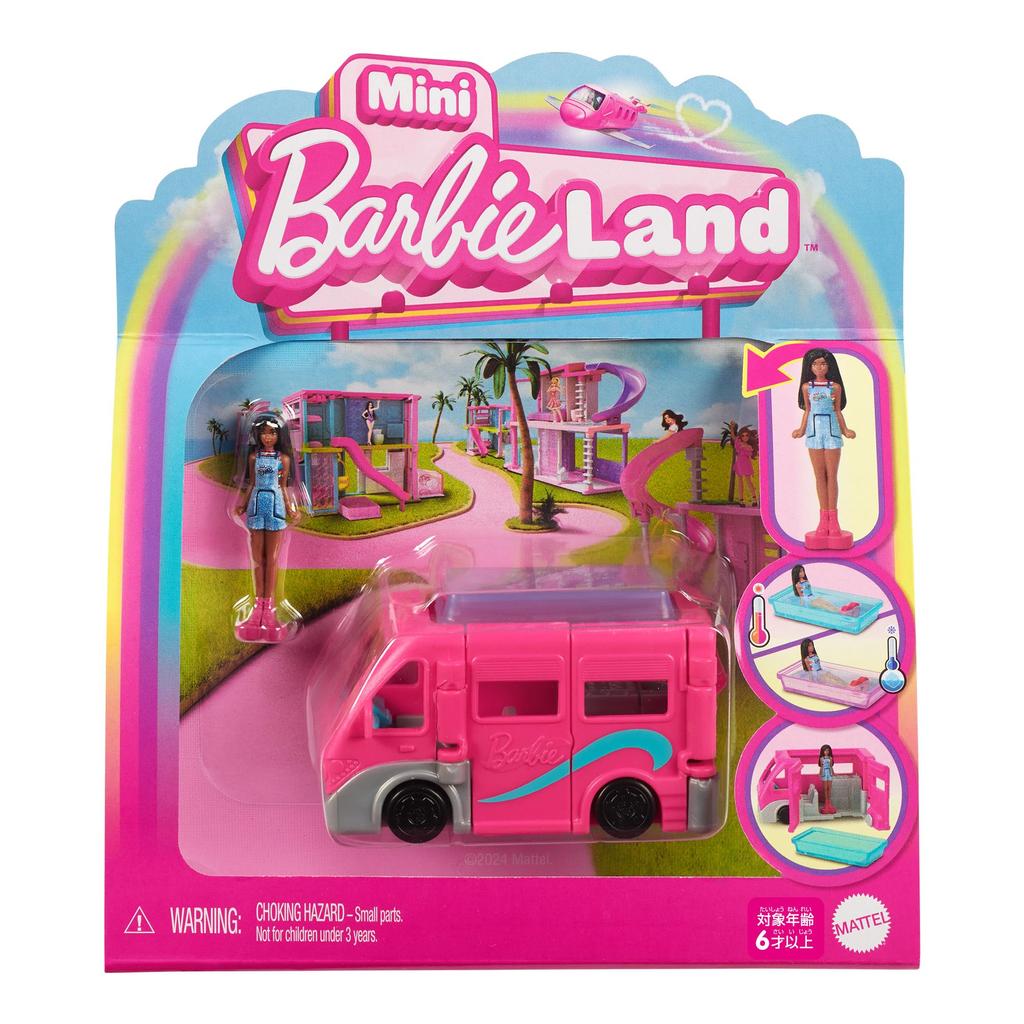 Barbie Mini Barbie Land Dream Camper с 1 микрокуклой Dress Up Play Camper от 6 лет и старше, розовый HYF39, кукла/домик для игр/ролевых игр