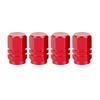 waves Tire Air Valve Cap Aluminum Set of 4 Car Motorcycle (Red)