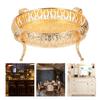 Oval Fruit Serving Tray Gold Decorative Food Platter Dessert Display Plate  Party Decoration
