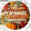 2D Flat Hello Autumn Wooden Sign - Unique Festival Statue Decorations - Ideal for Front Door, Yard, Porch, Room Decor