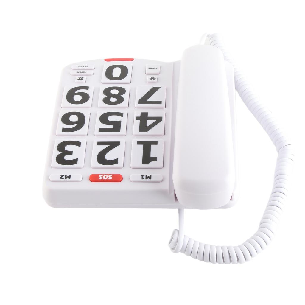 Стационарный телефон для пожилых людей с большими кнопками Проводной телефон для пожилых людей с нарушениями слуха