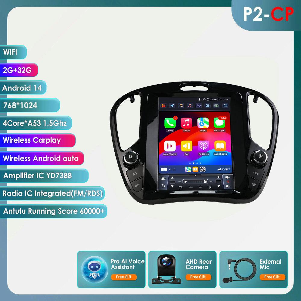 Мультимедийная магнитола на Android для Nissan Juke 2011-2018 для Infiniti ESQ 2014-2019 Carplay Auto 9,7-дюймовый вертикальный экран Стерео