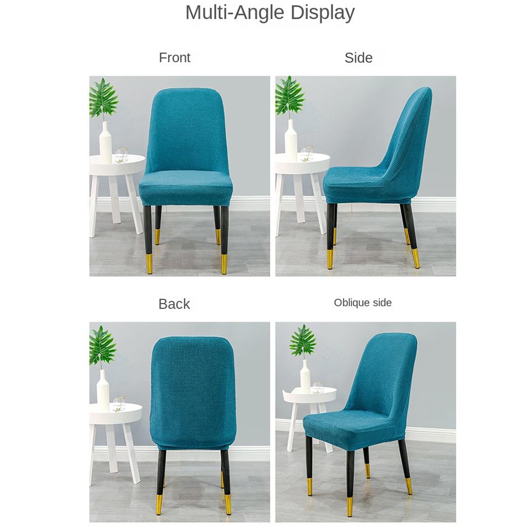 Curved Backrest Chair Cover, Semi-circular Dining Table Elastic Chair Cover