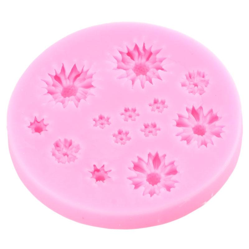 Дейзи дикая хризантема цветок силиконовая форма DIY формы для выпечки кексов Дейзи форма для помадки инструменты для украшения торта шоколадные конфеты форма из смолы