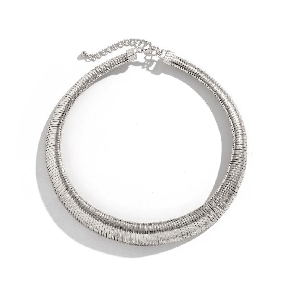 Geometric Snake Bone Line African Collar Punk Necklace New Geometric Metal Collarbone Necklace