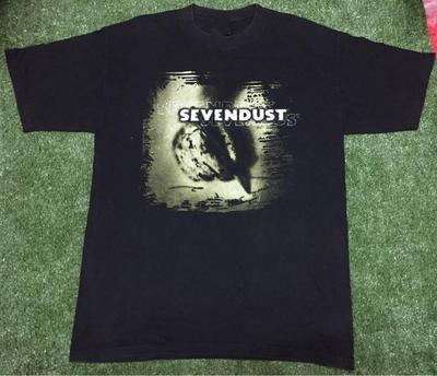 Винтажная хлопковая черная футболка унисекс Sevendust Band Music Tour, полный размер, bnoc