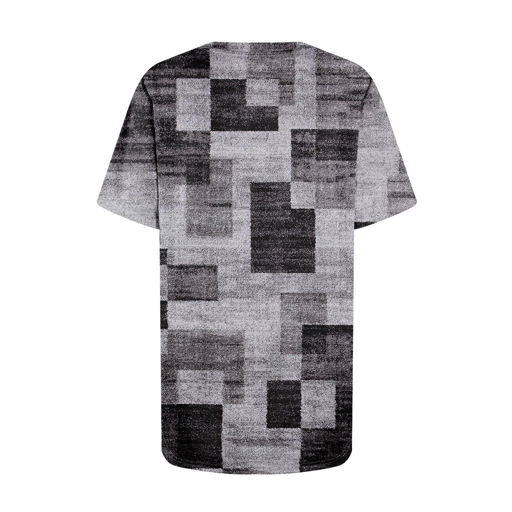 Футболки для женщин, плиссированные, с круглым вырезом, нарядные, повседневные, блузки с принтом, с коротким рукавом, летние топы, свободный крой