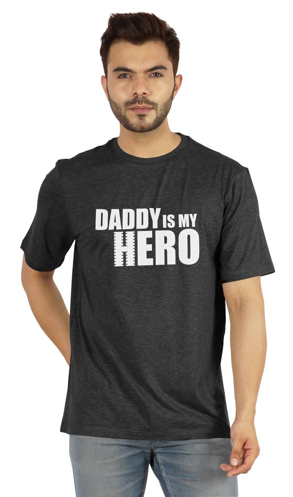 Inkmeso Футболка с графическим принтом для мужчин Футболка Daddy Is My Hero Футболка из джерси Футболка ко Дню отца