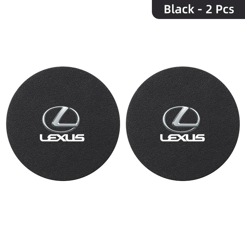 Interior Stickers 2Pcs Car Anti-slip Water Cup Heat Insulation Mat Suede Decor Coaster For Lexus ES300 RX330 RX300 GS300 IS250 I