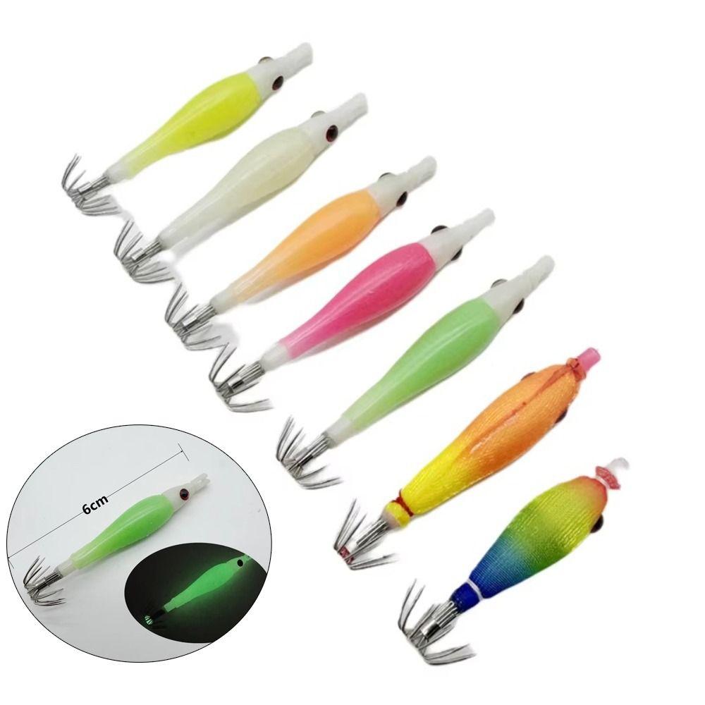 Luminous Squid Jig Silicone Cloth Wrapping Octopus Jig Lure Jigging Lure Sea Fishing
