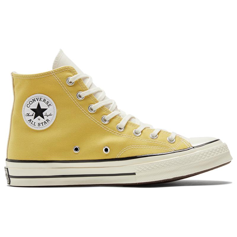 Converse Chuck Taylor All Star 70 Hi Гибридная текстура Золотой Сатурн Удобные и универсальные высокие парусиновые кеды Унисекс Светло-желтый Розовый