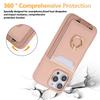 Для iPhone 16e 16 15 14 13 12 11 Pro Max 16 Plus Чехол-бумажник с держателем для карт, Чехол с кольцом-подставкой 360°, Ударопрочный чехол