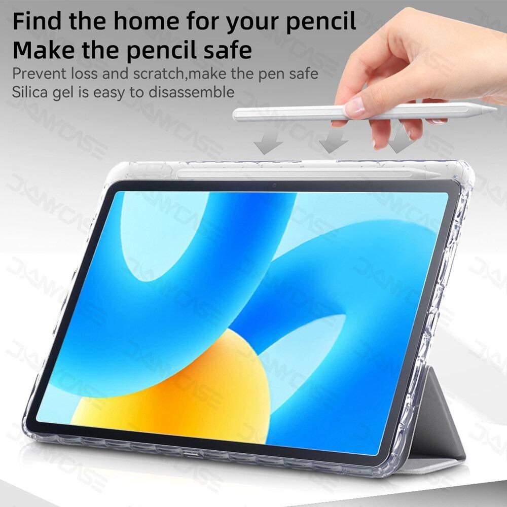 Чехол для планшета HUAWEI MatePad SE 11 дюймов 2024 HUAWEI MatePad 11,5 дюймов Honor X9 11,5 Прозрачная задняя крышка с держателем для карандаша Простой щедрый корпус