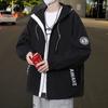 Jacket Men's Hooded Spring and Autumn Jacket Fashion Loose Jacket Men's Student Casual Jacket