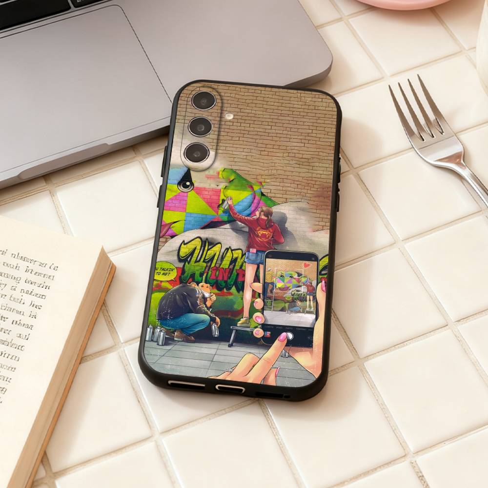Чехол для телефона T-The Darwin Anime I-Incident для Samsung Galaxy A73, A72, A71, A70, A53, A52, A51, Других Мягкий Черный Корпус