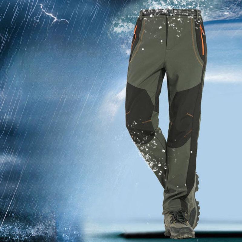 Мужские эластичные флисовые зимние теплые брюки Softshell для треккинга, скалолазания, пешего туризма, кемпинга, рыбалки, спортивные тренировочные брюки большого размера