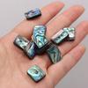 5Pcs Natural Abalone Shell With Hole Rectangular Loose Beads for Jewelry Making DIY Necklace Bracelets Earrings Accessories Craft 12x16mm
