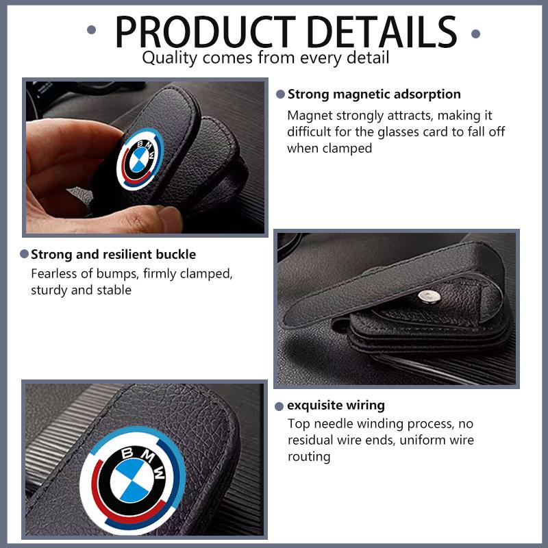 Car Eyeglass Holder Glasses Storage Clip Organize Accessories For BMW X3 X5 M5 M3 E46 E90 E60 F10 E39 F30 E36 G30 E87 E70 QH9