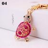 1PC Jewelry Little Turtle Key Chain Rhinestone Crystal Charm KeyChain Cartoon Handbag