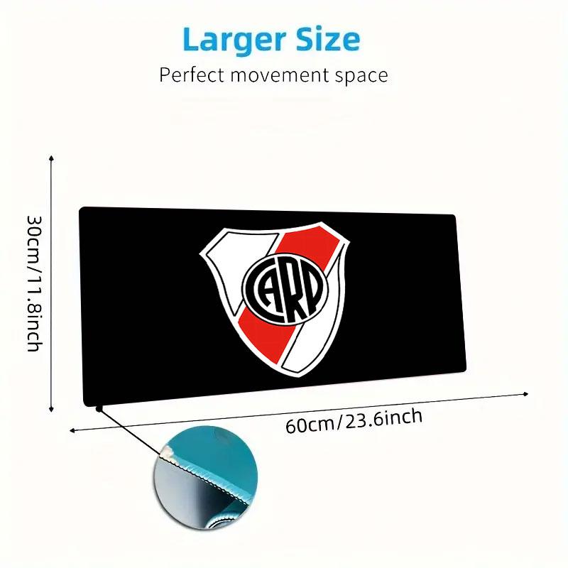 River Plate Mouse Pad, Large Gaming Desk Mat, Non-slip XXL Mousepad for Laptop & Tablet, Mini PC Playmat with Stitched Edges