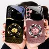 Круглый Лотос Золотая Точка Для Samsung A 20 30 22 23 24 25 26 31 32 33 34 35 42 50 51 52 53 54 55 56 70 71 72 73 стеклянный чехол для телефона