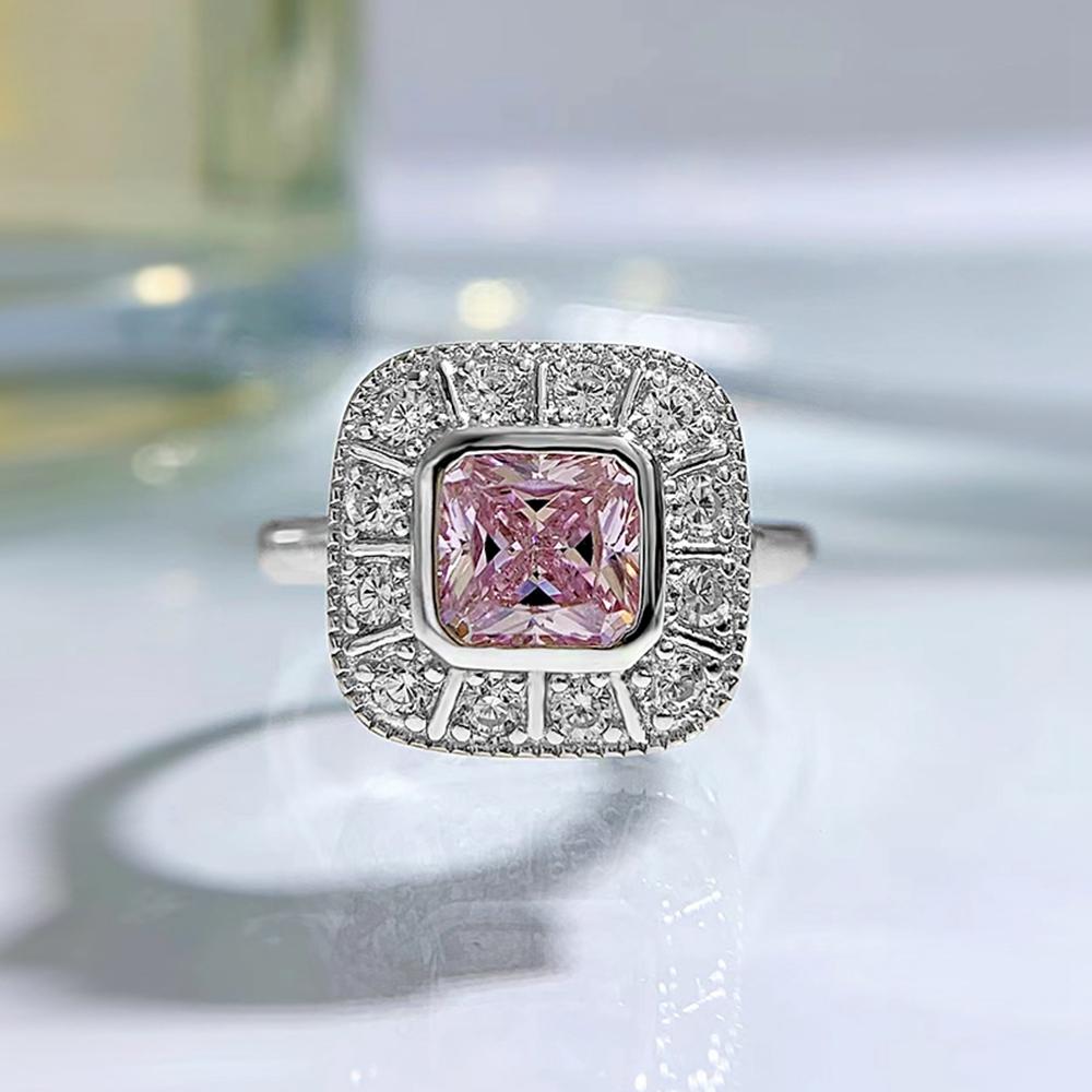 Кольцо из белого золота 18 карат, 6 * 6 мм, с желтым/белым сапфиром, обручальное кольцо, подарок на годовщину, серебро 925 пробы, ювелирные изделия